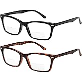 Yogo Vision Bifocal Reading Glasses 2 Pack Fashion Comfort Quality Bifocal Readers for Men and Women