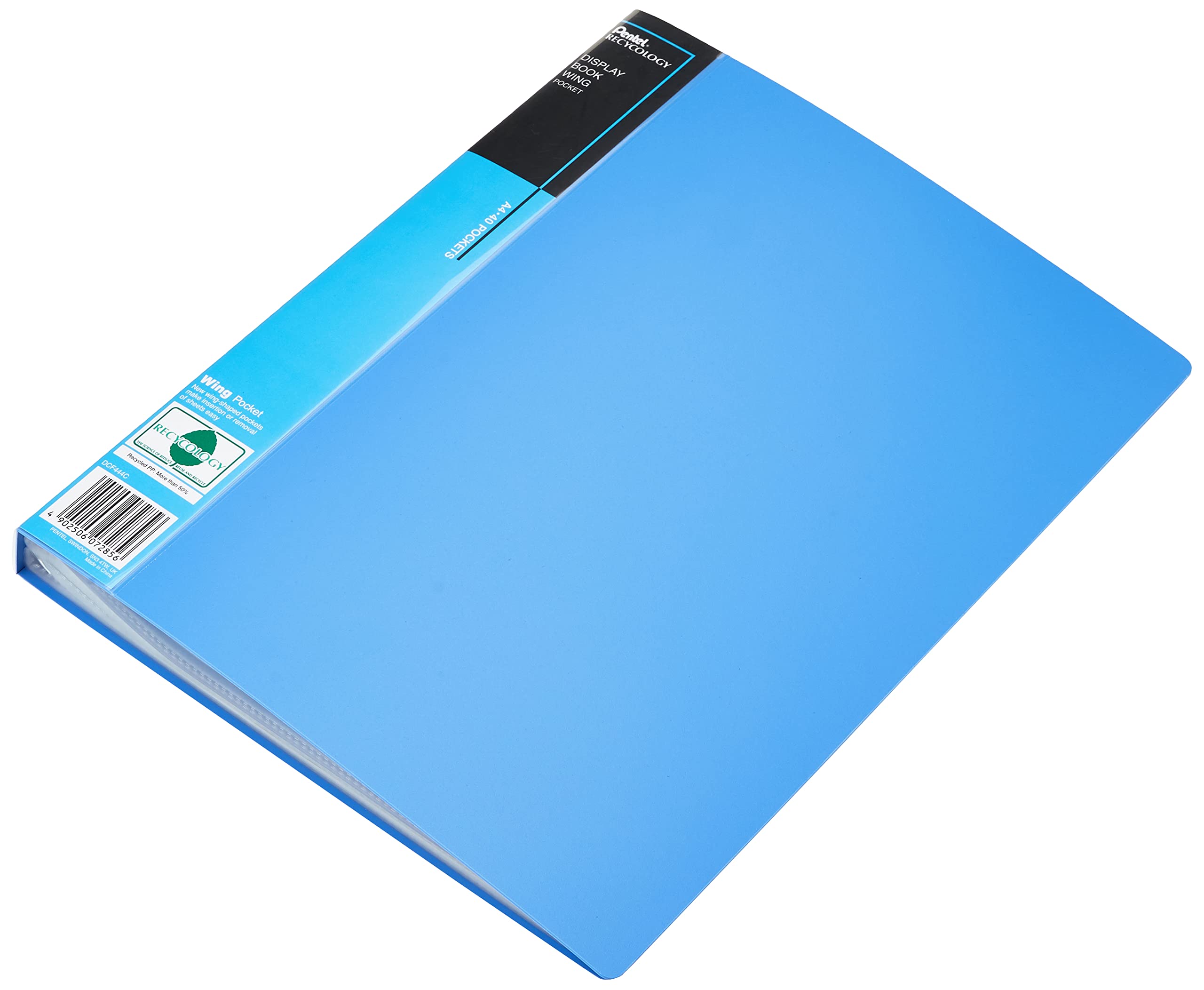 Recycology Display Book Wing with 40 Pockets - Blue