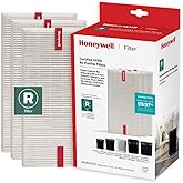 Honeywell HEPA Air Purifier Filter R, 3-Pack for HPA 100/200/300, 3000 and 5000 Series - Airborne Allergen Air Filter Replacement Targets Wildfire/Smoke, Pollen, Pet Dander, and Dust