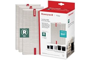 Honeywell HEPA Air Purifier Filter R, 3-Pack for HPA 100/200/300 and 5000 Series - Airborne Allergen Air Filter Replacement Targets Wildfire/Smoke, Pollen, Pet Dander, and Dust