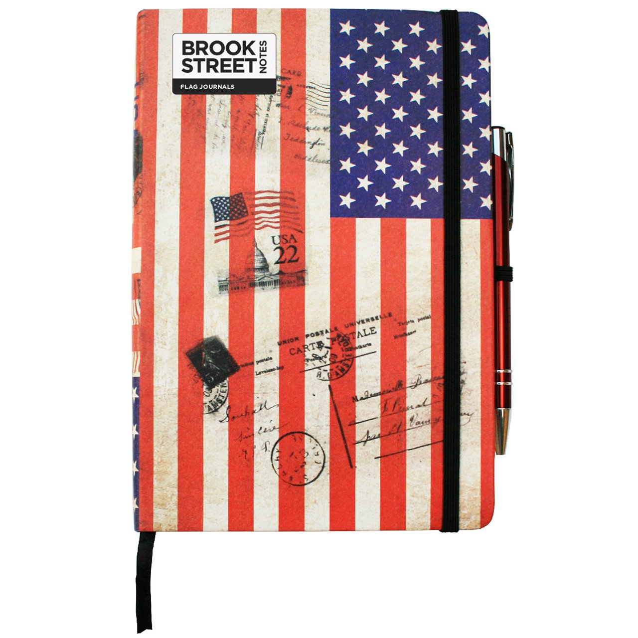 USA Flag Notebook - Hardback A5
