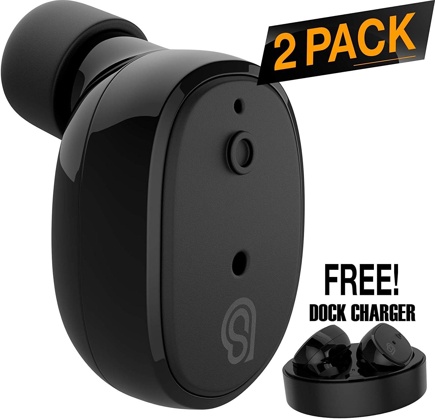 StealthBeats Bluetooth Wireless Headphones with Microphone Running Earbuds with Dock Charger