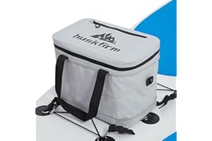 Huskfirm Paddle Board Cooler-PVC Waterproof Kayak Cooler Bag-30 Can Large Capacity SUP Cooler Deck Bag with Removable Carry Strap for Stand-up Paddleboard Accessories