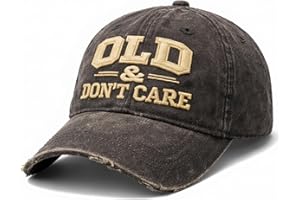 Vintage Distressed Old & Don't Care Cap Funny Retro Old Man Club Print Casual Hat Adjustable Old Fuckers Club Baseball Cap Gr