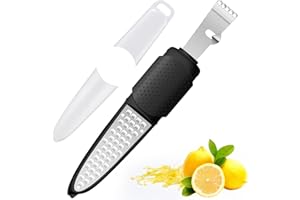 Rainspire Lemon Zester Tool with Channel Knife, Stainless Steel Citrus Zester Tool, Lemon Peeler, Zesters for Kitchen, Ultra 