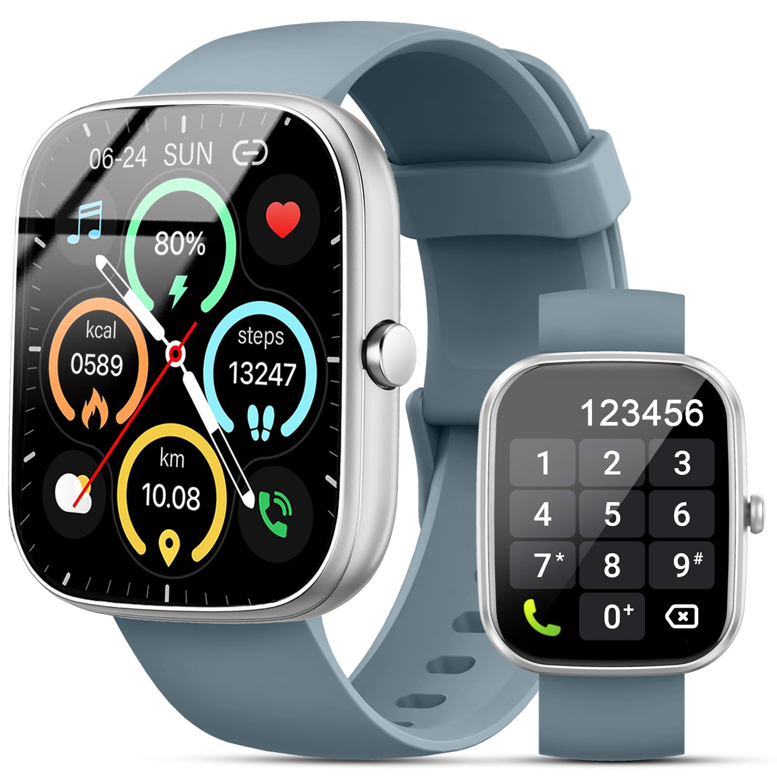 Photo 1 of Smart Watch, SmartWatch for Men Women HD Touch Screen Answer/Make Call, IP68 Waterproof 120+ Sport Activity Tracker, Fitness Tracker with Sleep Monitor/Pedometer Heart Rate SpO2 for Android iOS