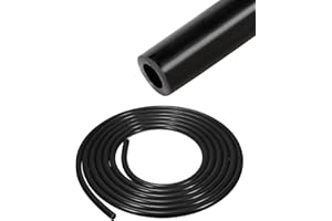 RESWISH ESEWALAS 10 Ft Universal 1/4" Inner Diameter High Performance Silicone Vacuum Hose Line,High Performance Silicone Vacuum Tubing Hose Line,Auto Replacement Vacuum Hose Line for Vehicle Radiator (Black)