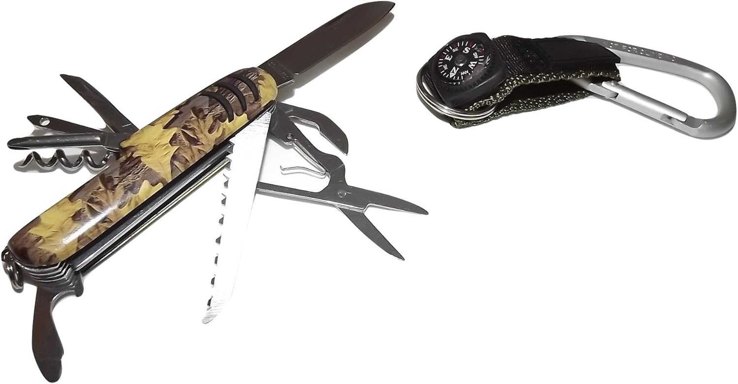 Realtree Multi Tool Pocket Knife Gift Set with Carabiner