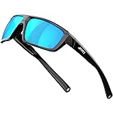ATTCL Polarized Sunglasses Men for Fishing: UV Protection Lightweight TR90 Sports Wrap Sun Glasses Driving Golf Running