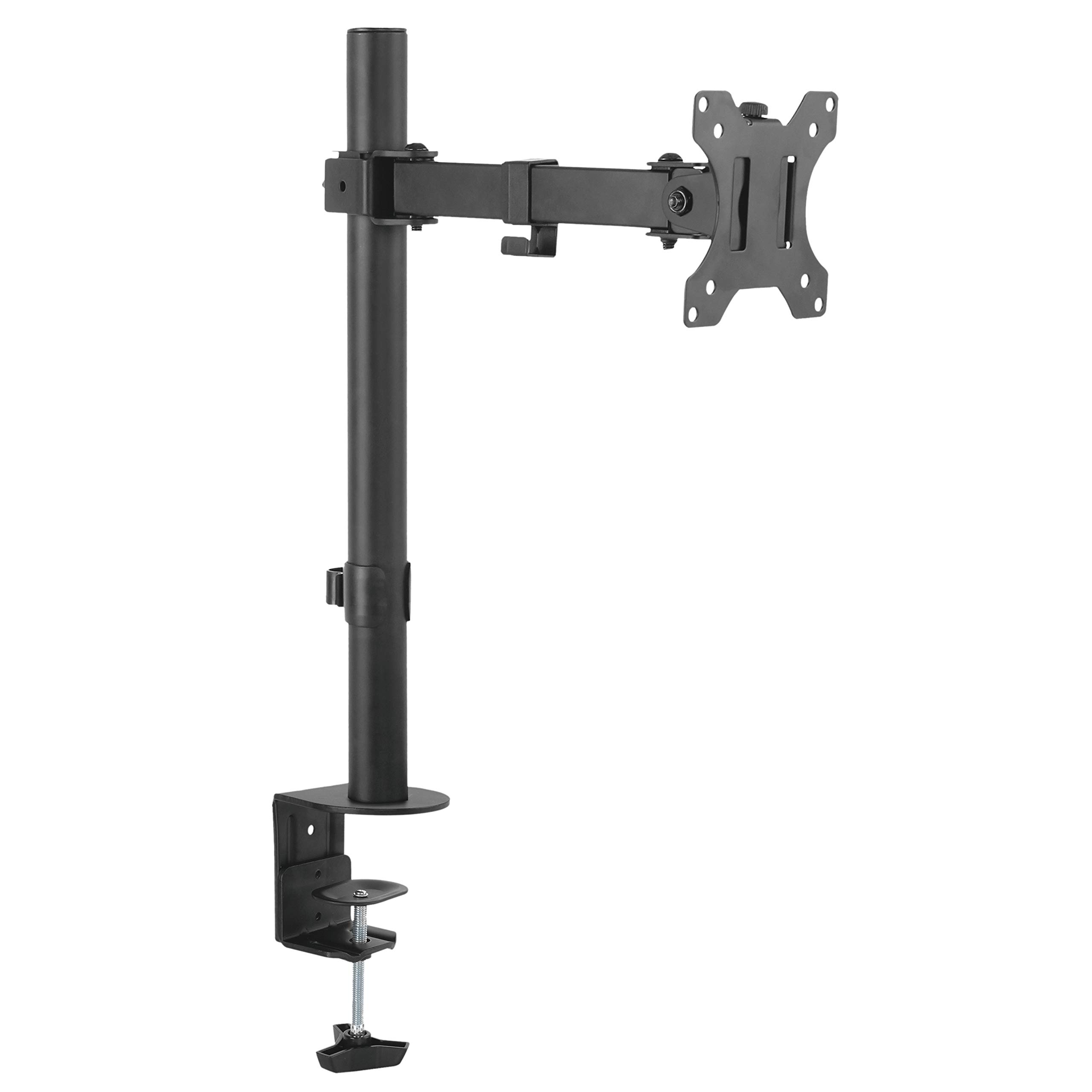 RICOO Single Monitor Stand Tilt Swivel 13-32 Inch TS2611 Universal VESA 75x75 100x100 Mount also Curved Screens Computer Monitor Bracket