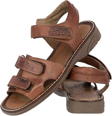 cognac leather sandals