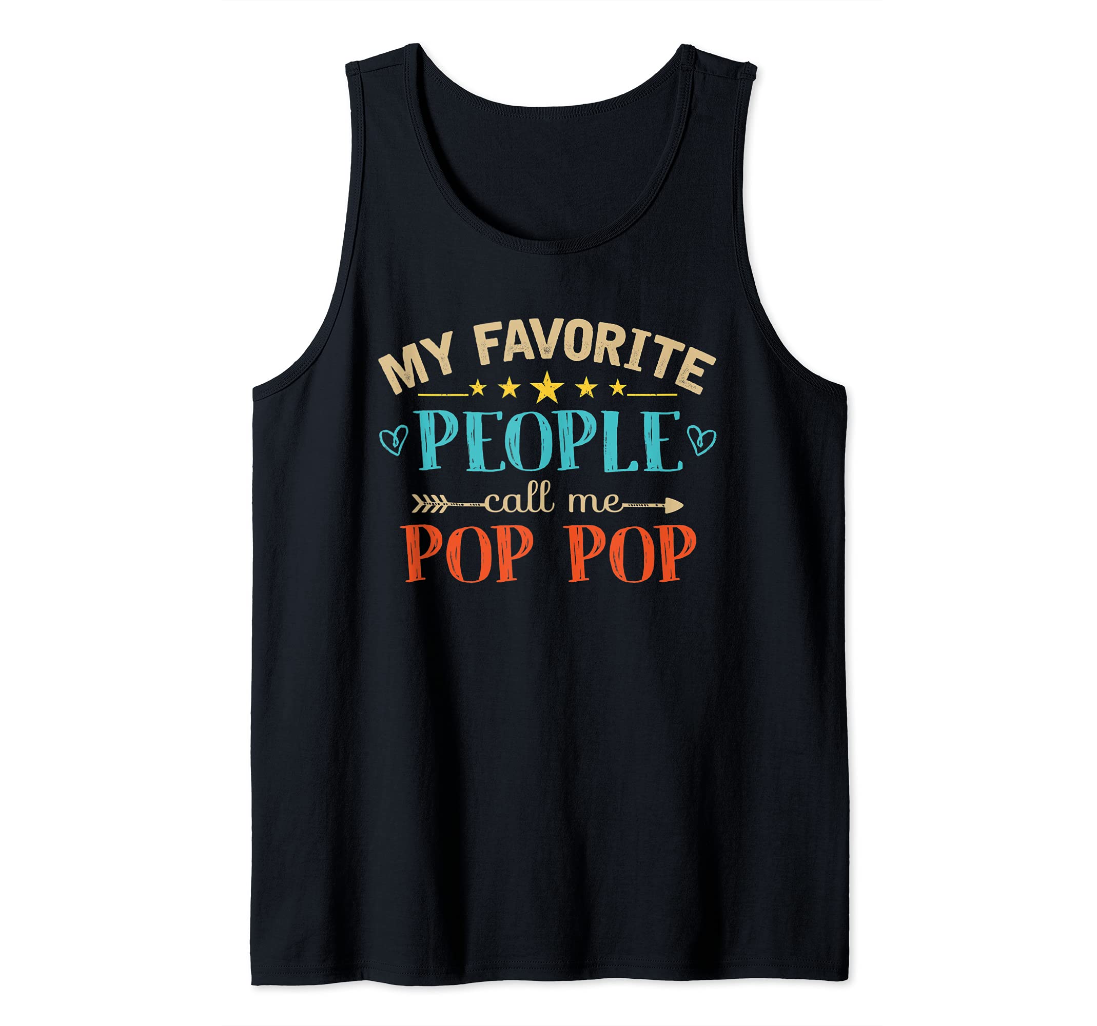 My Favorite People Call Me Pop Pop Retro Style Funny Grandpa Tank Top