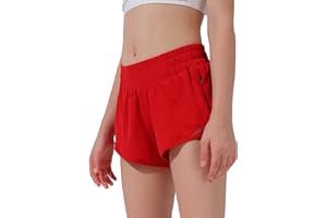 Aurefin Girls Athletic Shorts, Lightweight Running Shorts for Teen Girls Kids Sports Active Short with Zip Pocket and Elastic