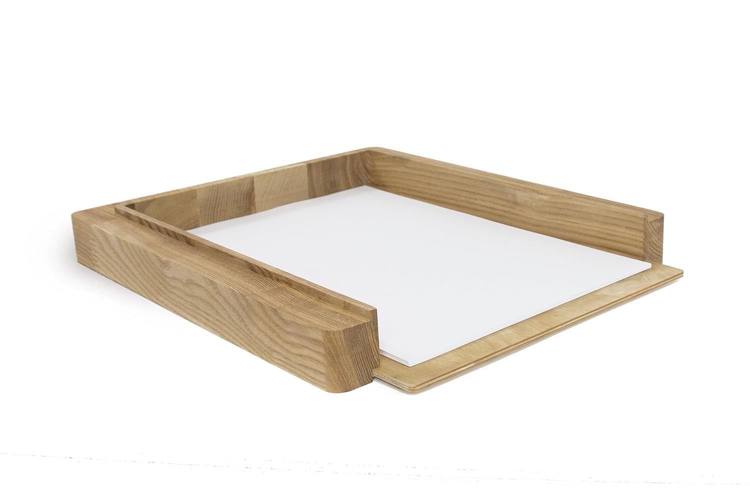 Wooden paper tray Wooden paper holder Size 13.5x11.2x1