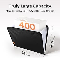 Sooez 13 Pocket Accordion File Organizer, Zipper