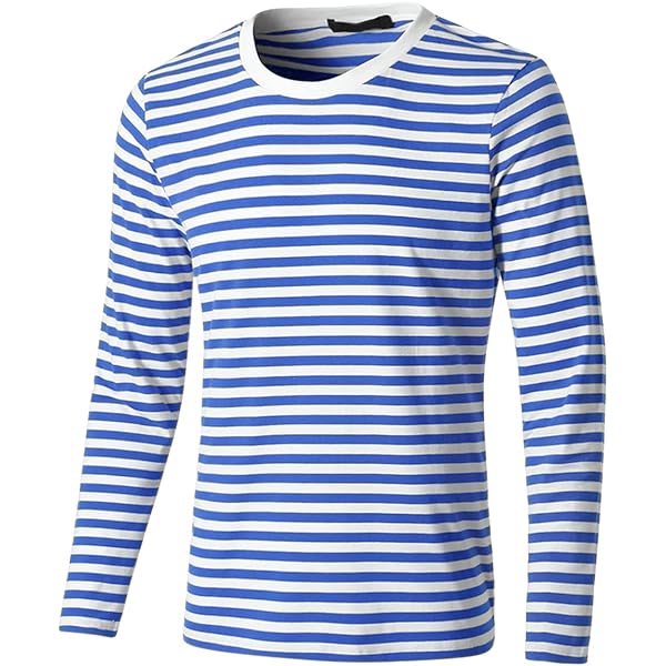 SOLS Mens Marine Long Sleeve Stripe T-Shirt (S) (White/Navy
