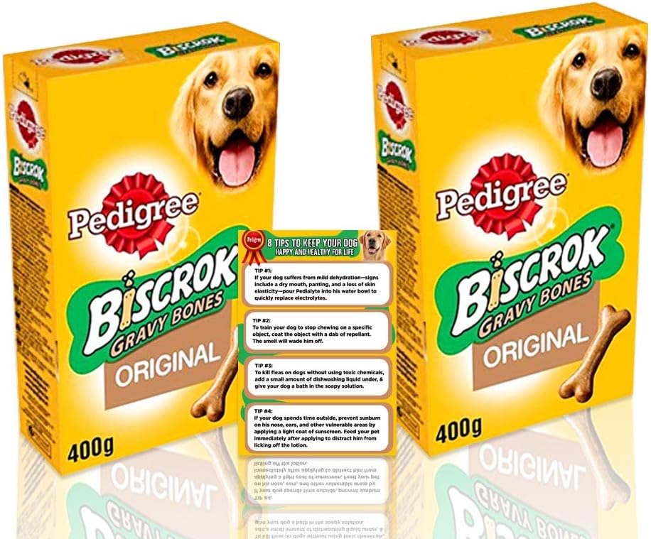 Pedigree Biscrok Gravy Bone Low In Fat Dog Biscuits 400g Dog Treats