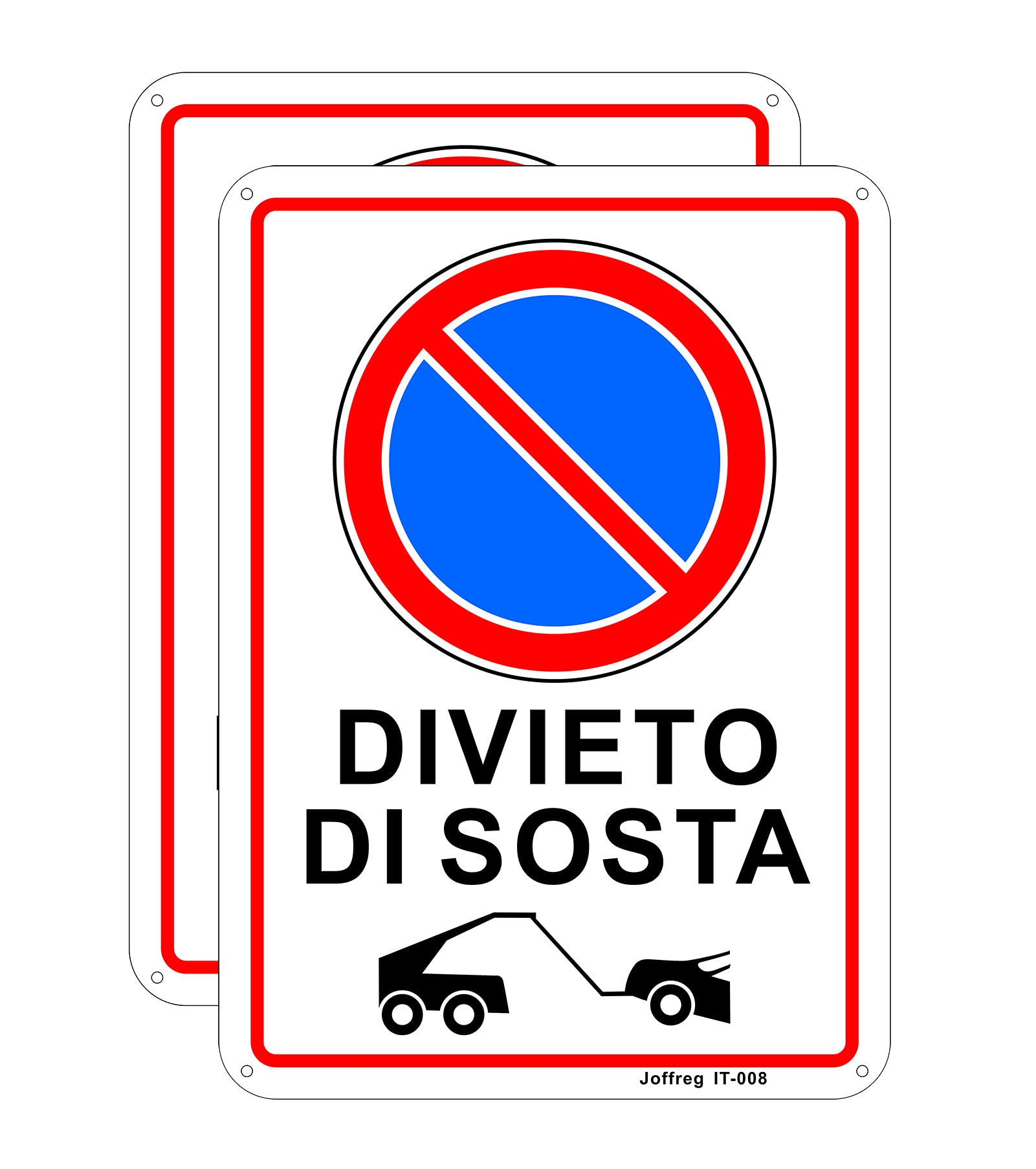 Joffreg Private property, 18 x 25 cm, Aluminium reflective, 2 pcs