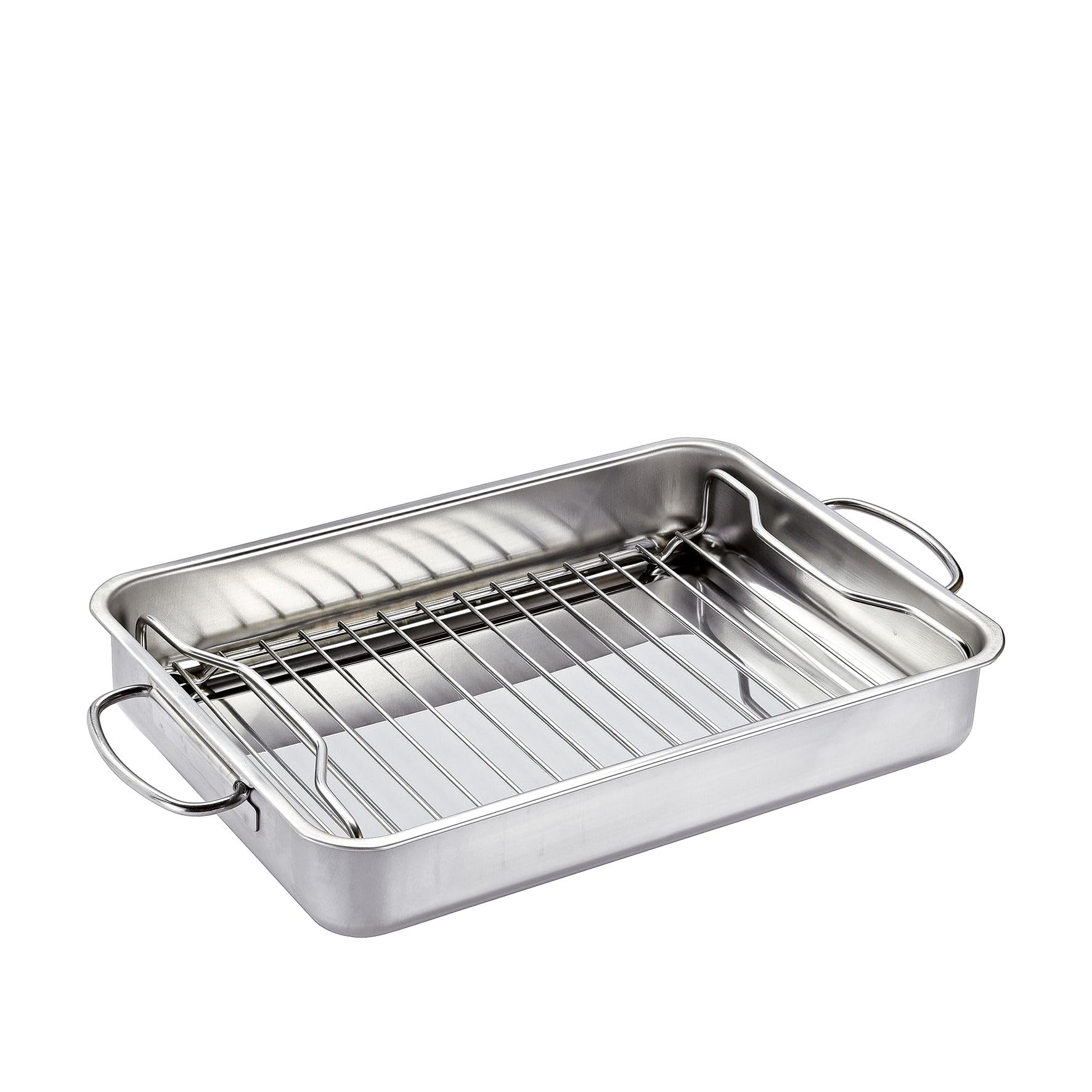 Küchenprofi 1066632834 Grill and Oven Roasting Dish 34 cm BBQ Stainless Steel 3.6 litres