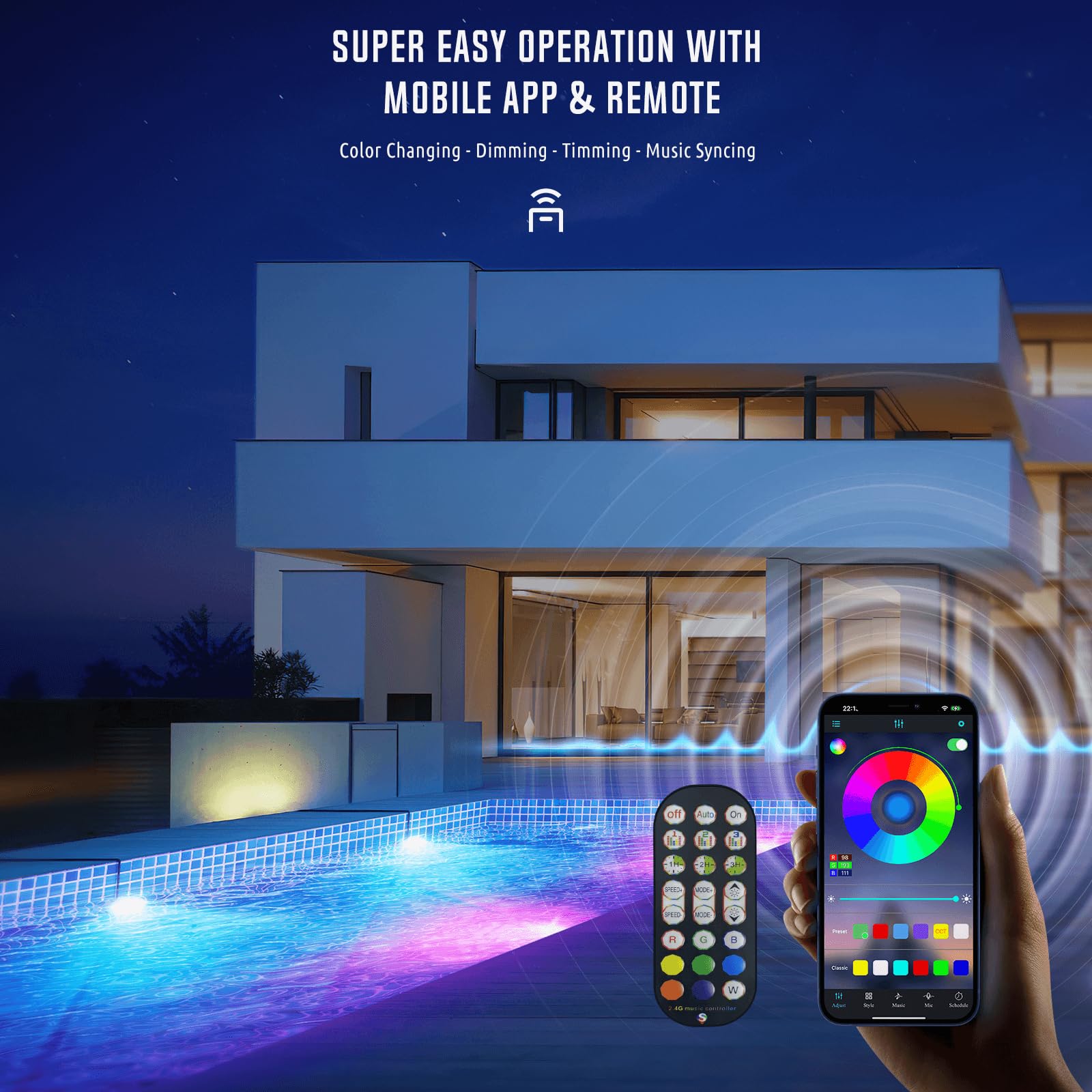 Mua Tendelux LED Swimming Pool Light, Surface Mounted Super Bright 30 ...