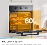 COMFEE' 60L Built-in Oven 8 Function Air Fry Steam Clean Black -BK view 2
