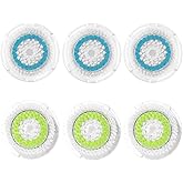 Facial Cleansing Brush Heads,Face Brush Head Replacements Compatible with Clarisonic Mia 1, Mia 2, Mia Fit, Alpha Fit, Smart Profile Uplift,Deep Pore and Sensitive(6 Pack)
