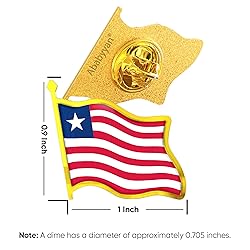 Liberia Flag Lapel Pin - Enamel Metal National