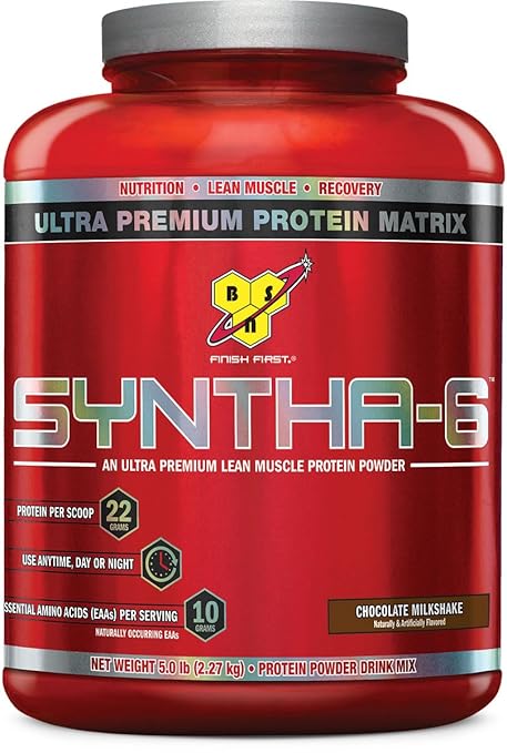 BSN SYNTHA-6 Protein Powder, Whey Protein, Micellar Casein, Milk Protein Isolate, Flavor: Chocolate Milkshake, 48 Servings