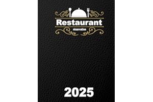 Réservation restaurant 2025: journalier un jour par page - 365 jours - français grand format.