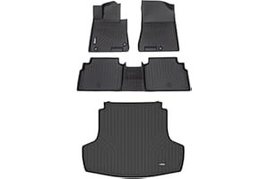 HAFIDI® Floor Mats & Cargo Liner Set Fit for 2021-2026 Kia K5 (Only FWD Models)& 2020-2026 Hyundai Sonata & Sonata Hybrid All Weather TPE Anti-Slip Car Full Set Floor Liners Custom Accessories - Black