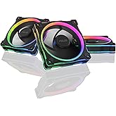 ASUS Prime MR120 ARGB Fan Black Triple Pack, 28mm Extra-Thick Frame, Quiet, high-Performance Cooling with PWM Control, 20 ARG