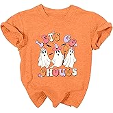 Halloween Shirt Toddler Let's Go Ghouls T-Shirt Boys Girls Ghost Graphic Tee Kids Spooky Seaon Tops