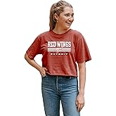 Blue 84 NHL Womens NHL Officially Licensed Women's Crop Top T-Shirt Ringspun Team Color