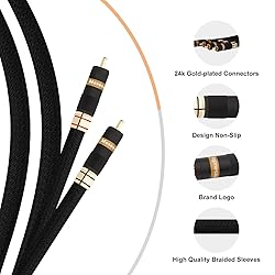 Monosaudio 17AWG Audiophile RCA Cable RCA Balanced