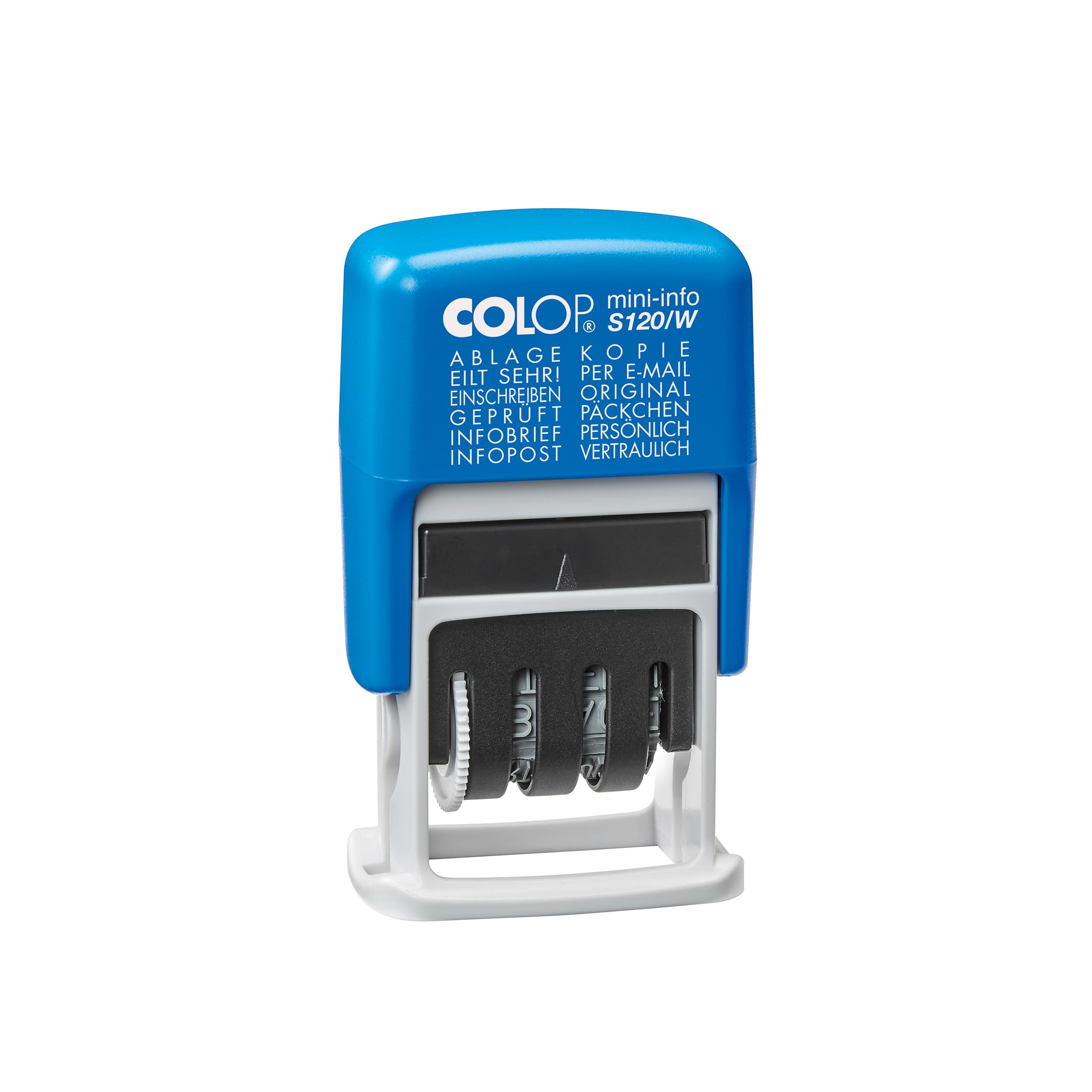 COLOP Word Band Stamp S120/W - Contains 12 Different Texts in one Stamp, 6.80 x 2.60 x 4.60 cm