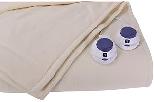 Perfect Fit SoftHeat - King Micro-Fleece Heated Blanket - Luxuriously Warm & Soft Electric Blanket, Patented Low-Voltage Technology (Natural, King)