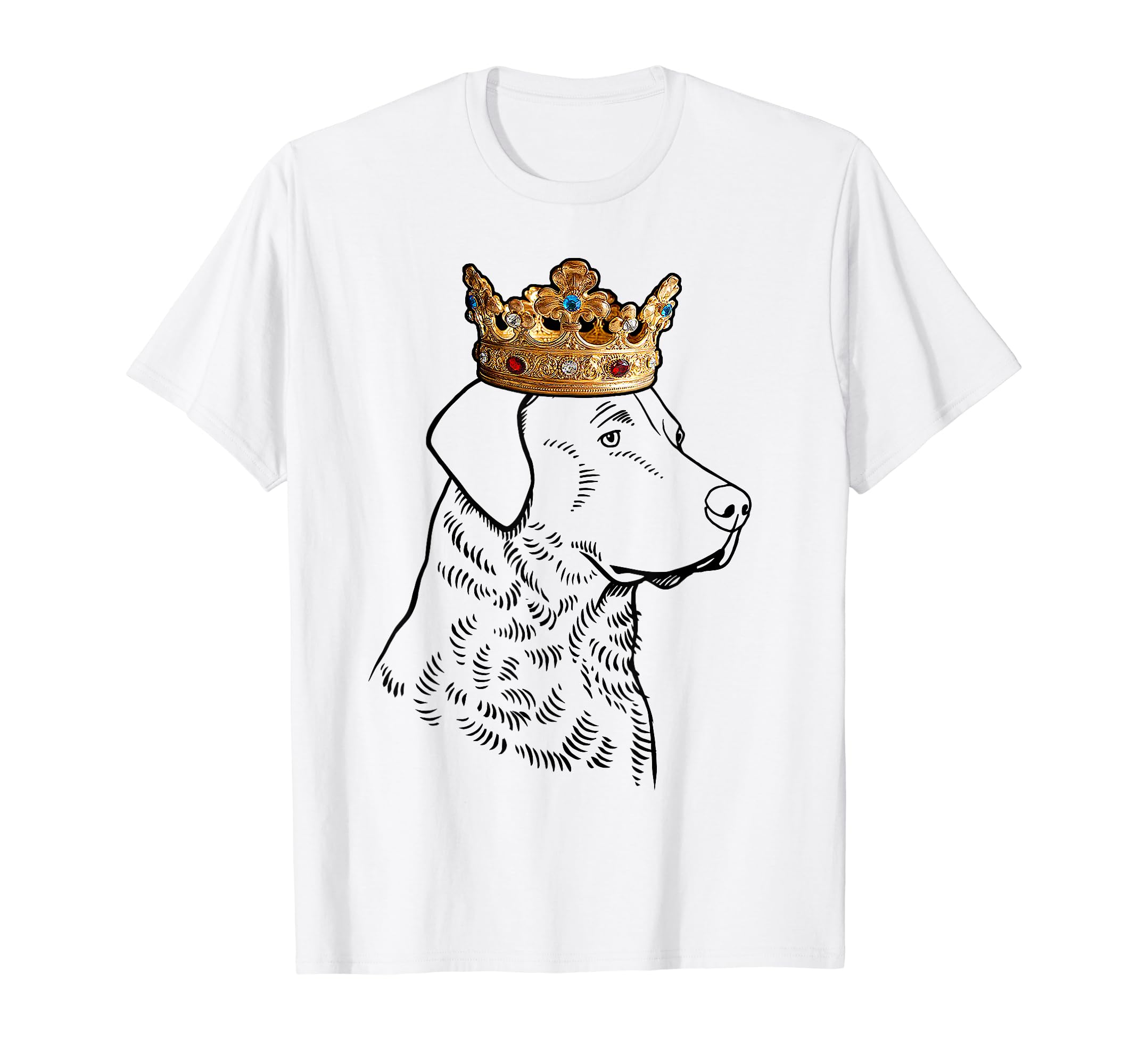 Chesapeake Bay Retriever Dog Wearing a Crown T-Shirt