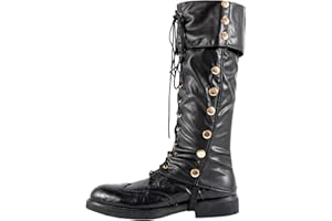 NUMJAW Pirate Costume Boots Covers Renaissance Medieval Viking Steampunk Boot Covers Costume Halloween Costume Accessories