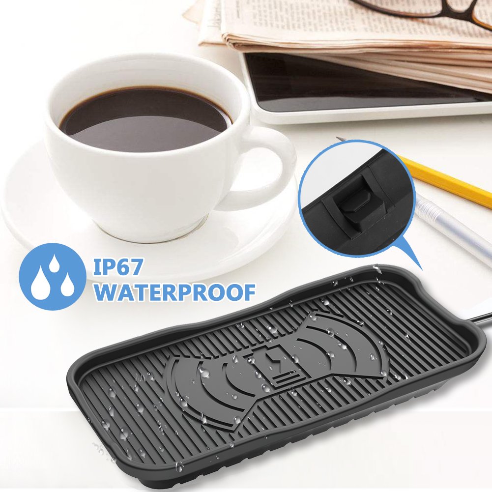 Szlinkage Silicone Wireless Charger 10W Fast Wireless Charging Pad for iPhone X, iPhone 8/8 Plus,Samsung Galaxy S9/S9Plus S8/S8 Plus,S7/S7 Edge,Note 8/Note 5 and All QI-Enabled Devices