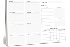 HEBAYY 90 Sheets Weekly Planner with Magnet, Magnetic Tear Off Planner Pad with Daily Schedule Checklist Notepad To Do List Pad with Top Priorities, To Do Lists & Habit Tracker for Office, School, Home