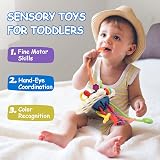 Hooku Montessori Pull String Toy Silicone Sensory Fine Motor Baby Toy view 2