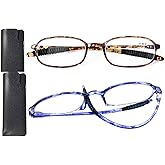 AQWANO 2 Pack Blue Light Blocking Computer Reading Glasses UV Protection Flexible TR90 Frame Lightweight Readers Glasses for Women Men +1.5