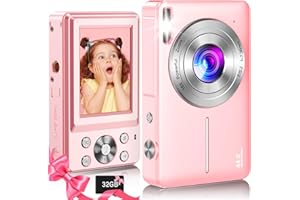 NSOELA Digital Camera 2024 Newest FHD 1080P 44MP Cameras for photography, Point and Shoot Digital Camera for Kids with 32GB Card, 16X Zoom, Anti-Shake, Compact Small Travel Camera for Girls Boys Teens Kids