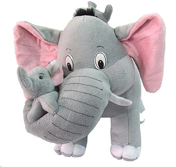 RVA Grey Mother Elephant with Two Baby Stuffed Soft Plush Toy (40 CM/15)