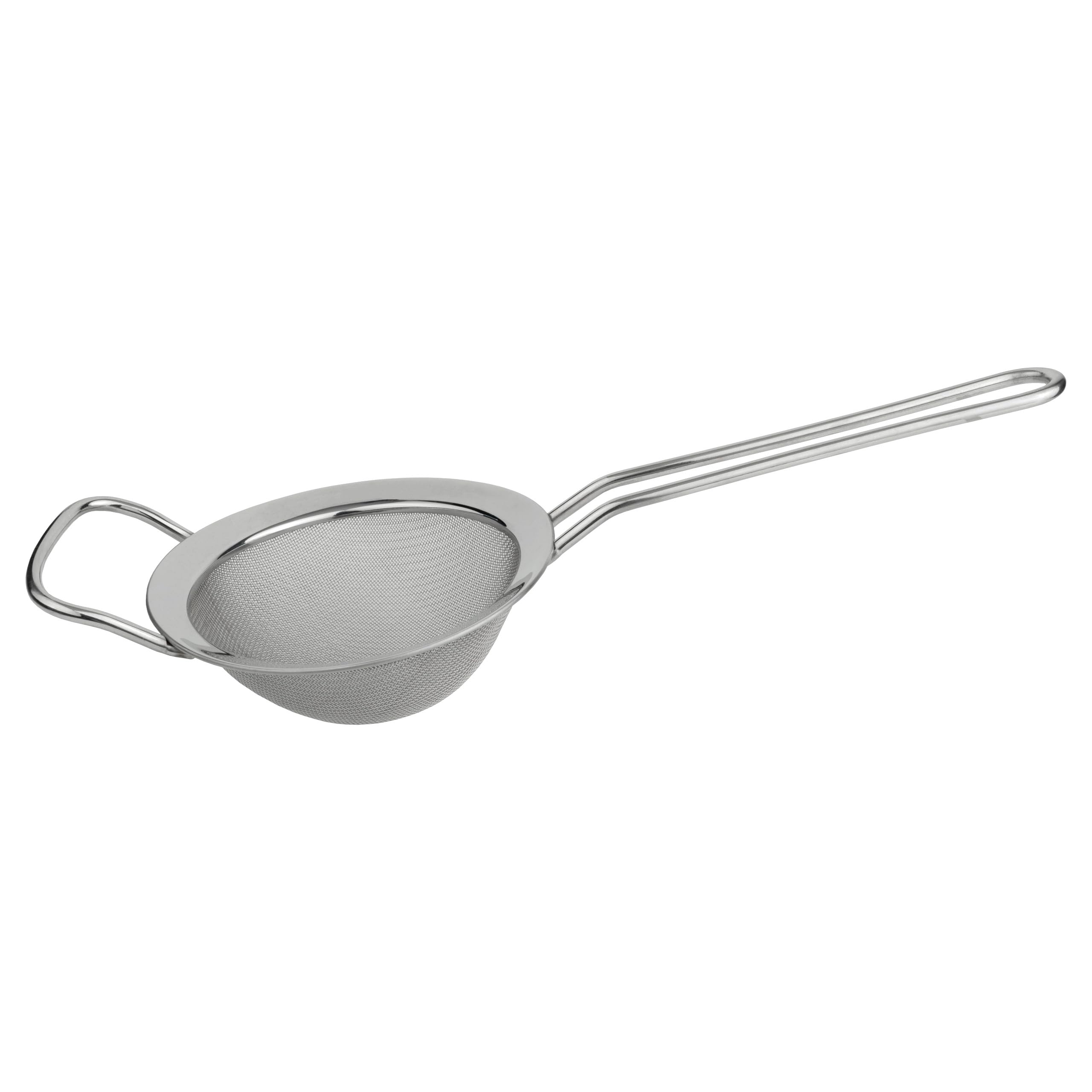 Grunwerg ST-3005 Fine Mesh Strainer with Polished Rim And Handle, Silver, 5-Inch, 12cm Diameter