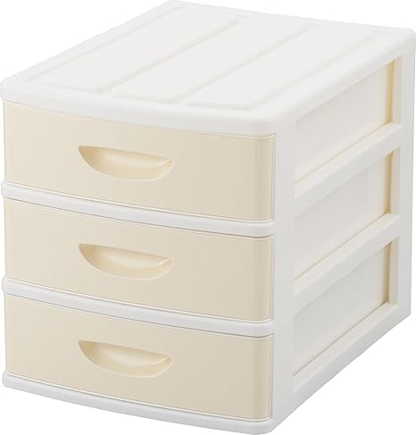 Amazon サンカ 小物収納 引出し 浅型 3段 サンドホワイト 幅26 奥行35 高さ28cm シェルタ Sc A3swh 日本製 収納ケース ボックス オンライン通販