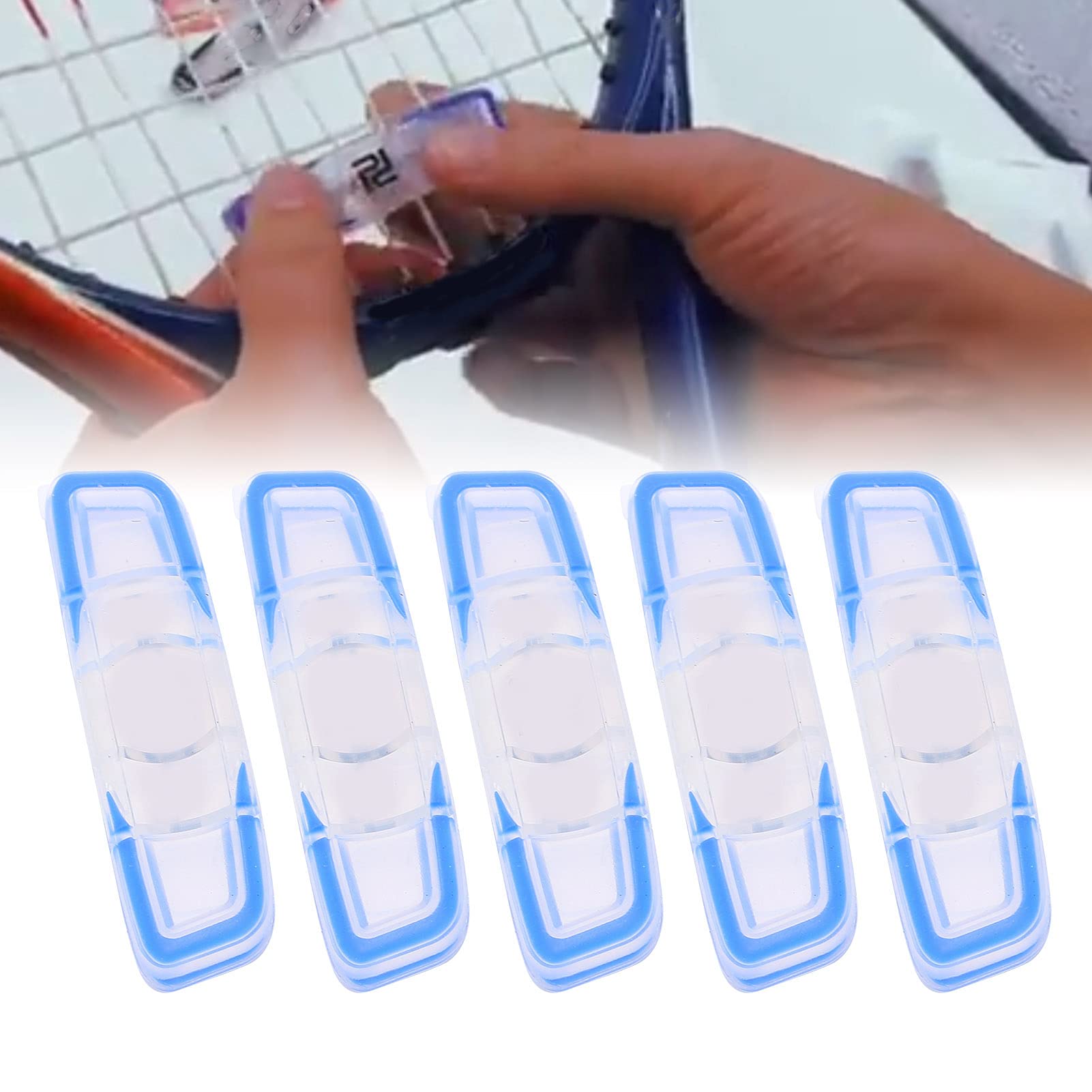 Topyond Powerti Tennis Dampener, Tennis Racket Transparent Silicone Shock Absorber Shock Absorber (Strong Version), Long Strip Tennis Racket Dampeners