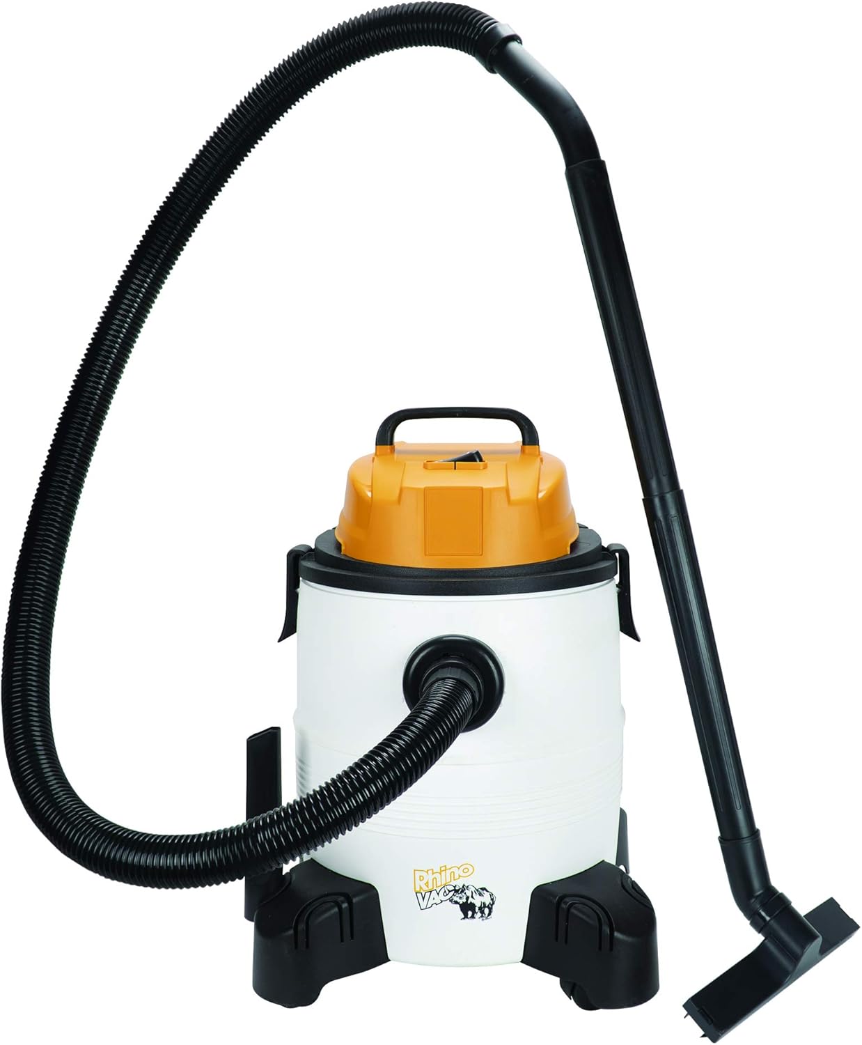 Rhino Vac Portable Wet & Dry Shop Vacuum, 35 L (8 gal), Swivel Casters/Wheels, Accessories and