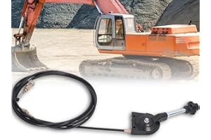 EIMSOAH Throttle Cable Motor Control with Stainless Steel 10 foot throttle cable with Stainless Steel, Excavator Parts, Excavator Manual Throttle Cable, 3.5meter for Excavator or Mixer Throttles