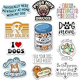 12 Pcs Funny Dog Stickers Pack, Cute Puppy Vinyl Decals with Hilarious Quotes for Pet Lovers, Dog Moms, Laptops, Water Bottles, Journals, Scrapbooking, and Gift Ideas 3